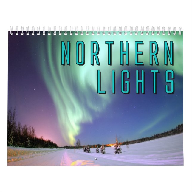 Calendario de pared de la aurora boreal (Tapa)