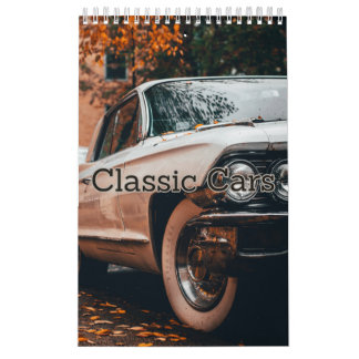 Calendario de pared de la colección de carros clás