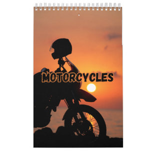 Calendario de pared de la colección de motocicleta