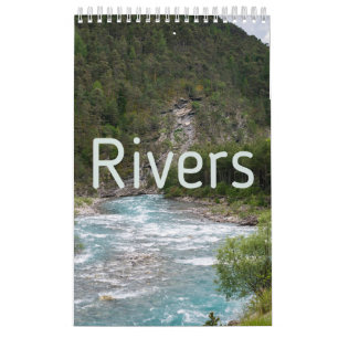Calendario de pared de la colección de ríos