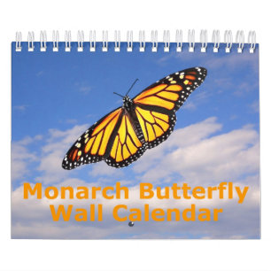Calendario de pared de la mariposa de monarca