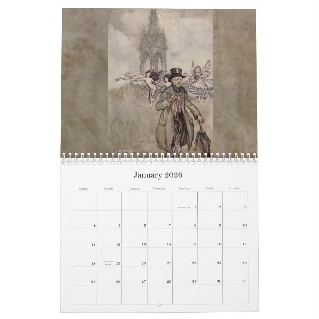 Calendario de pared de las hadas 2011 (Jan 2026)