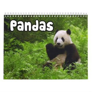 Calendario de pared de las pandas
