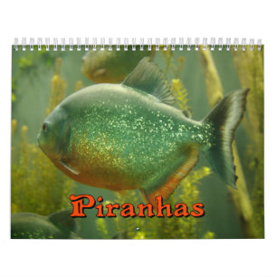 Calendario de pared de las pirañas