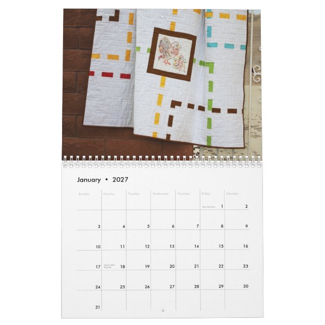 Calendario de pared de los EDREDONES 2014 (Jan 2027)