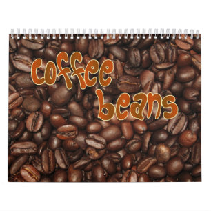 Calendario de pared de los granos de café