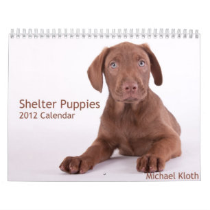 Calendario de pared de los perritos 2012 del