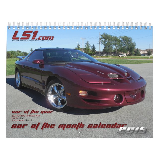 calendario de pared de LS1.com COTM (Tapa)
