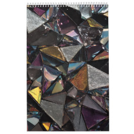 Calendario de pared de mosaico geométrico de lujo