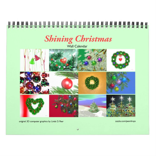 Calendario de pared de Navidades brillantes (Tapa)