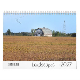 Calendario de pared de paisaje 2027 12 meses