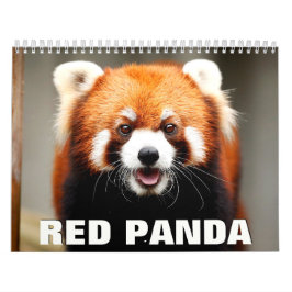 Calendario de pared de Pandas Rojos