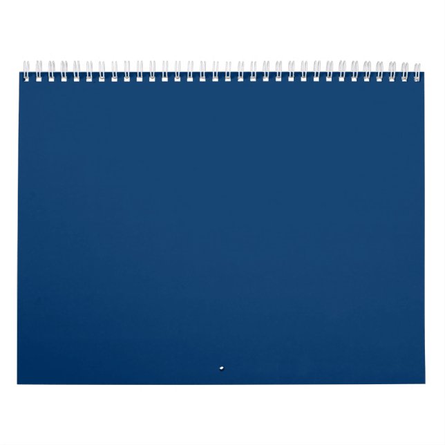 Calendario de pared de Personalizado azul de media (Tapa)
