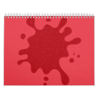 Calendario de pared de plash rojo-tomate - Regalo 