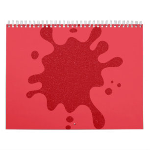 Calendario de pared de plash rojo-tomate - Regalo 