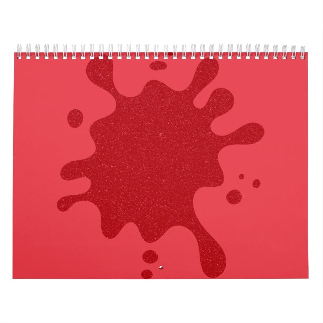 Calendario de pared de plash rojo-tomate - Regalo  (Tapa)