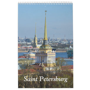 Calendario de pared de San Petersburgo de 12 meses