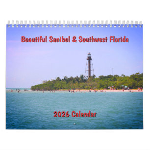 Calendario de Pared de Sanibel y el Suroeste de Fl