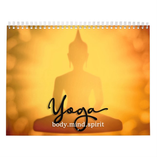 Calendario de pared de siluetas de yoga (Tapa)