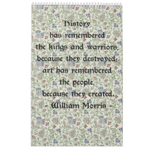 Calendario de pared de William Morris