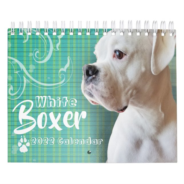 Calendario de pared del Boxeador blanco (Tapa)