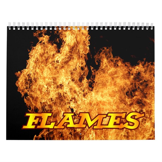 Calendario de pared del fuego de las llamas (Tapa)