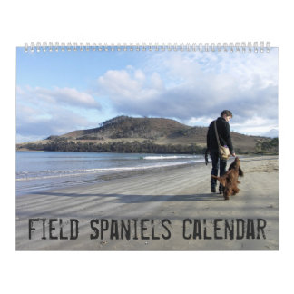 Calendario de pared del perro de aguas de campo