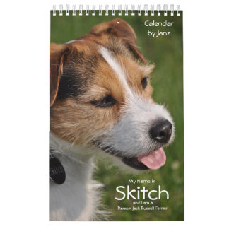 Calendario de pared del perro de Russell Terrier