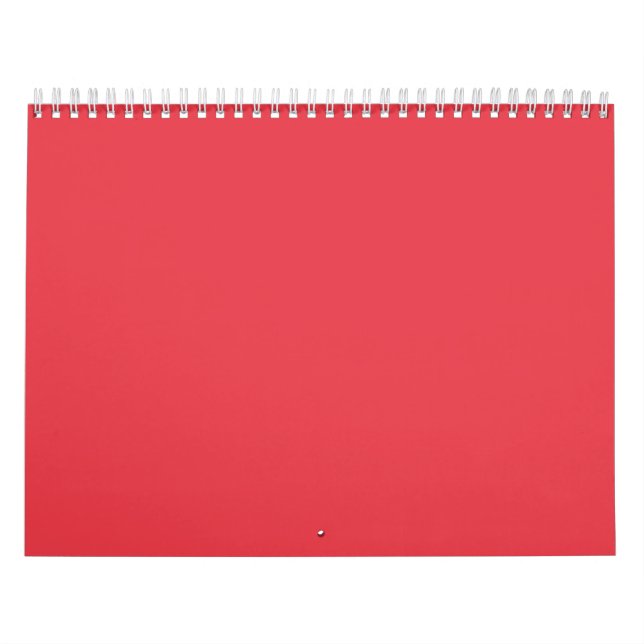 Calendario de pared del Personalizado moderno rojo (Tapa)