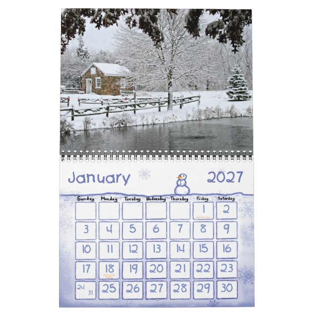 Calendario de pared del valle de Saucon (Jan 2027)