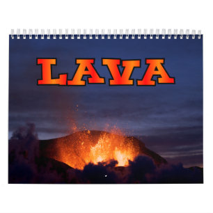 Calendario de pared del volcán de la lava