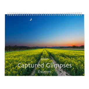 Calendario de pared escénica de vistazos capturad