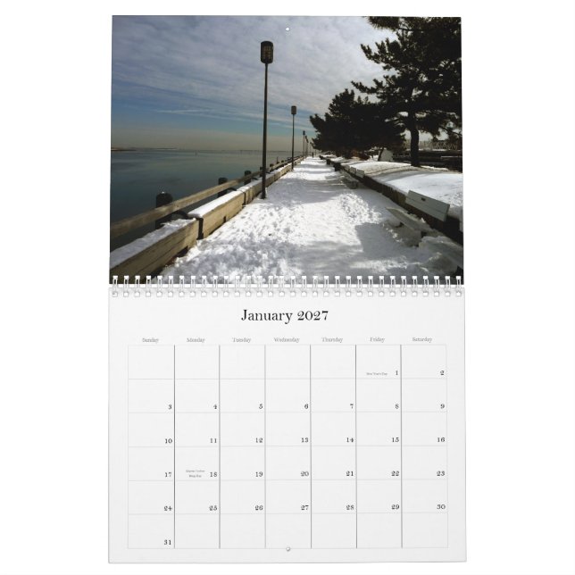 Calendario de pared escénico de Nueva Inglaterra (Jan 2027)