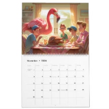 Calendario de Pared Flamingo 2026