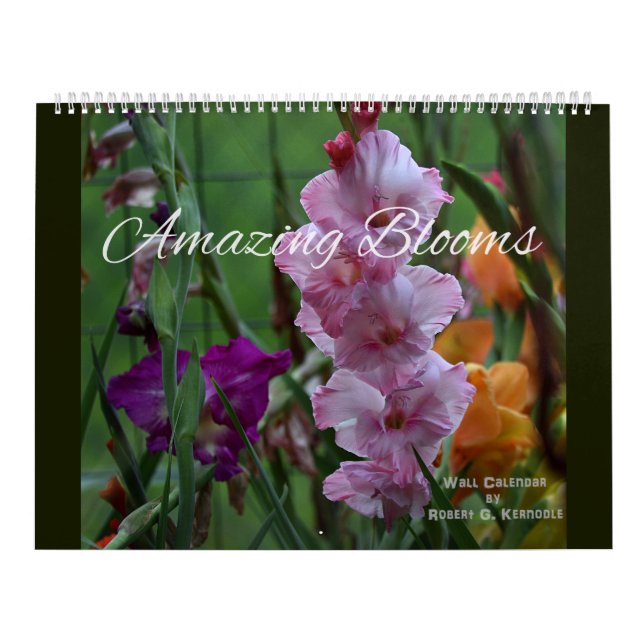 Calendario de pared florecimiento de flores asombr (Tapa)