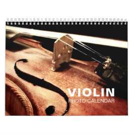 Calendario de pared fotográfica de violín