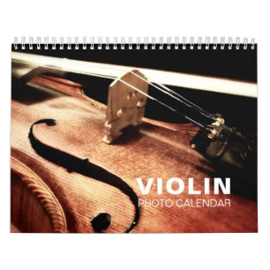 Calendario de pared fotográfica de violín 2022