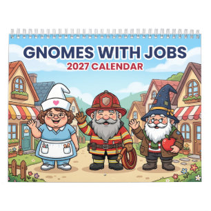 Calendario de pared Gnomos con Trabajos 2027