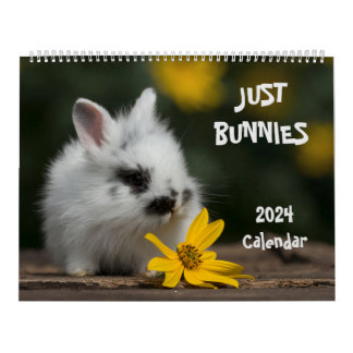 Calendario de pared grande de 2024 Bunnies