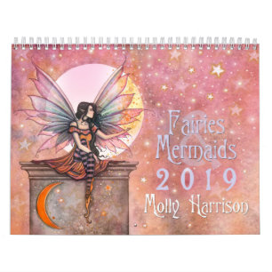 Calendario de pared Hadas y Sirenas 2019 Molly H