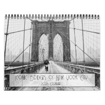 Calendario de pared Iconos de Puentes de la Ciudad