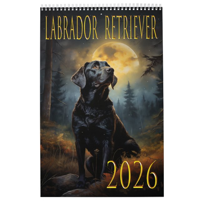Calendario de pared Labrador retriever 2026 (Tapa)