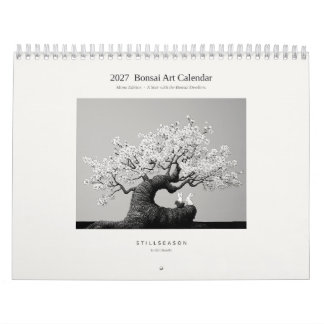 Calendario de pared mono arte Bonsai 2027