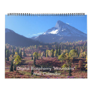 Calendario de pared "Montañas" de blasfemia digita