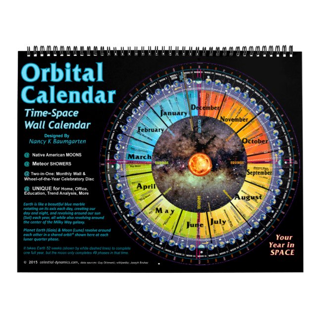 Calendario de pared orbital del Tiempo-Espacio (Tapa)
