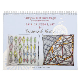 Calendario de pared original del arte