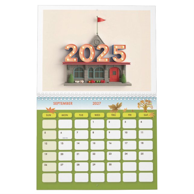 Calendario de pared Premium 2025 - Elegante y func (Sep 2027)