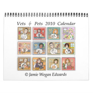 Calendario de pared profesional veterinario 2010