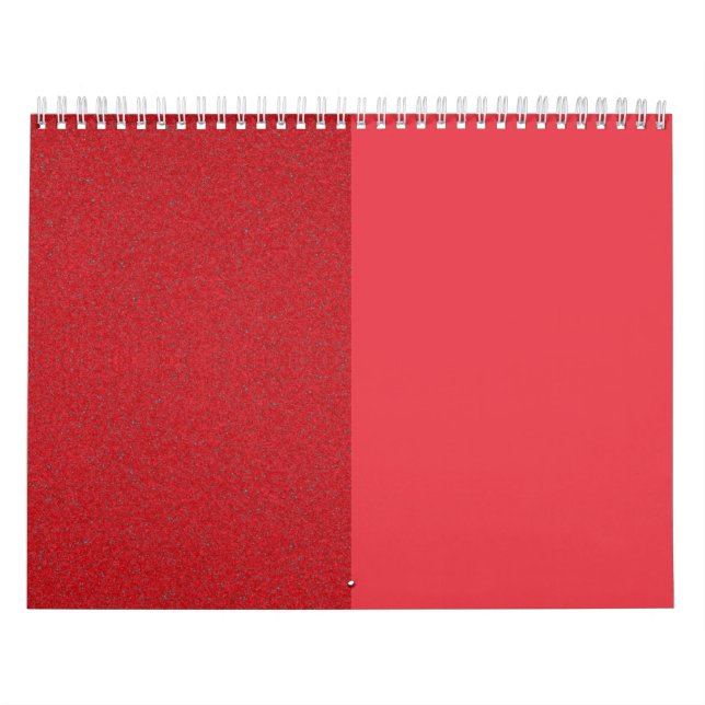 Calendario de pared roja de tomate de diseño divid (Tapa)