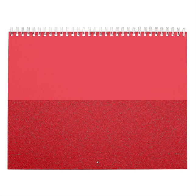 Calendario de pared roja de tomate de doble textur (Tapa)